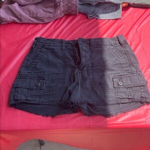 American Eagle Outfitters Black Cargo Shorts